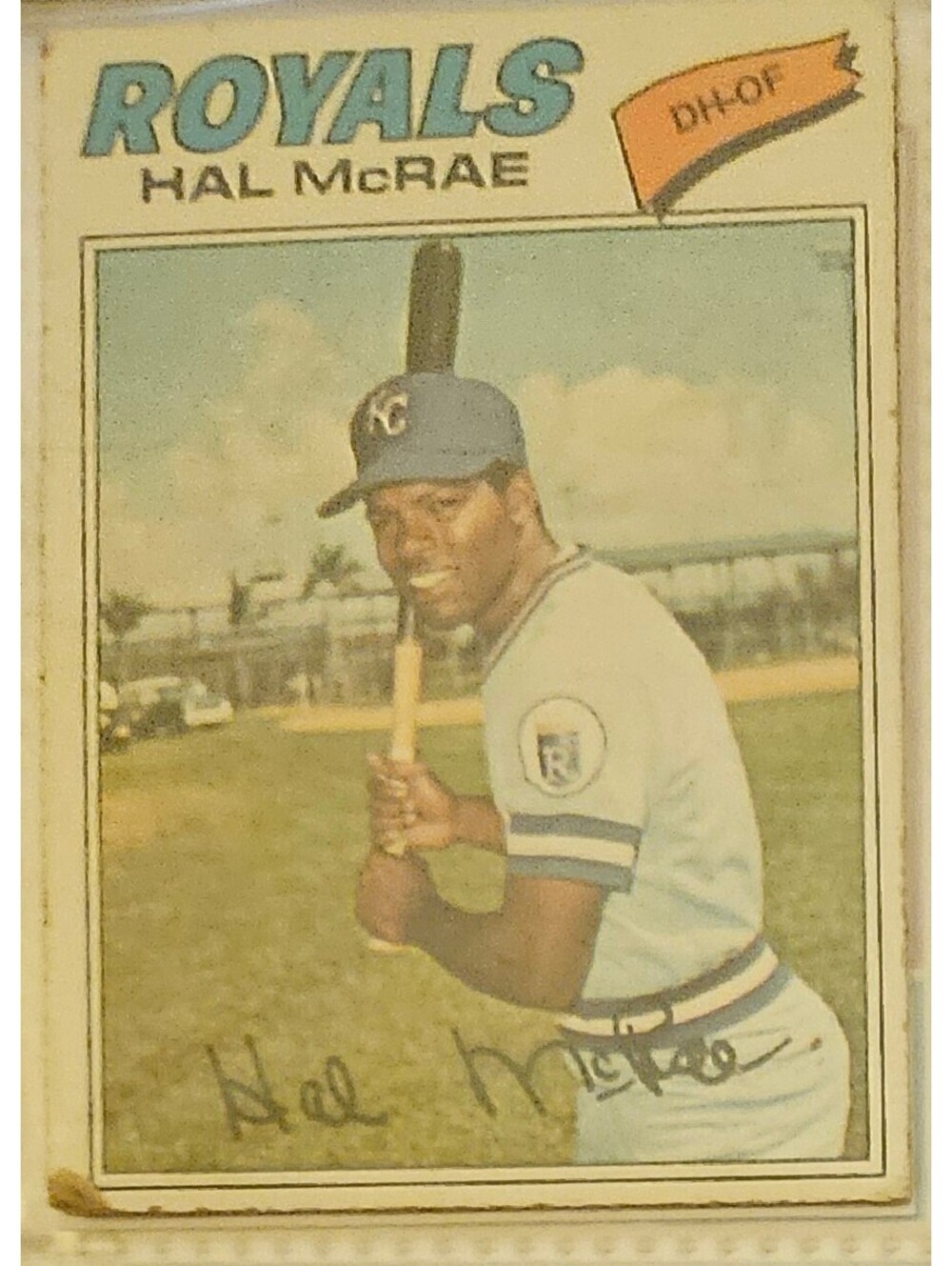 1977 Baseball Topps Hal McRae Kansas City Royals #340 -  as-is